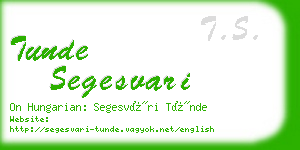 tunde segesvari business card